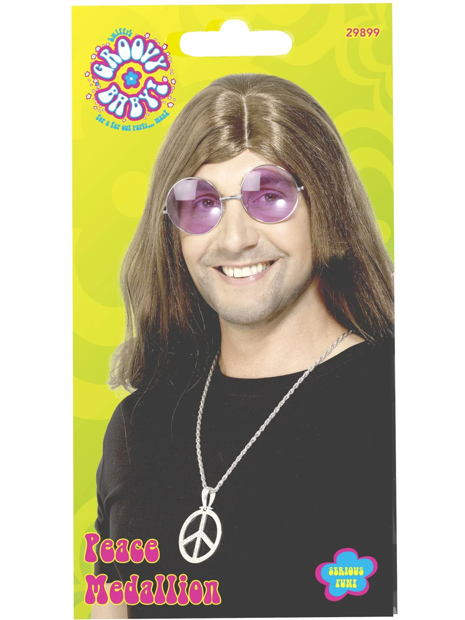 60s Peace Sign Hippie Medallion - Image 3